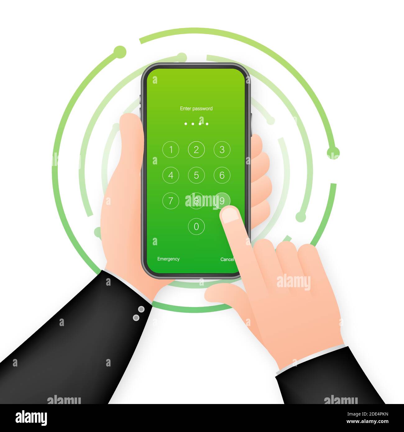 Screen lock authentication password smartphone background template ...