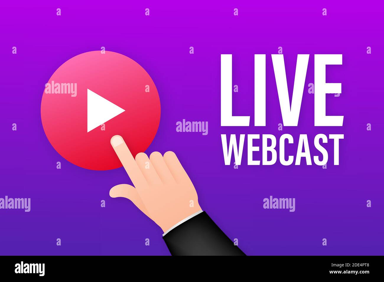 Live Webcast Button, icon, emblem, label. Vector stock illustration ...