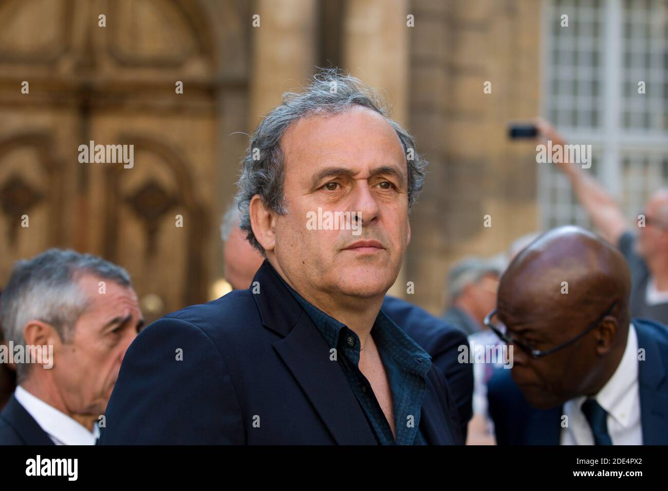 Aix-En-Provence, Provence, France. 27th Apr, 2019. Michel Platini, the former UEFA president is now targeted for ''suspicion of fraud and possible breach of trust''.Union of European Football Association, Credit: Thaust Denis/SOPA Images/ZUMA Wire/Alamy Live News Stock Photo