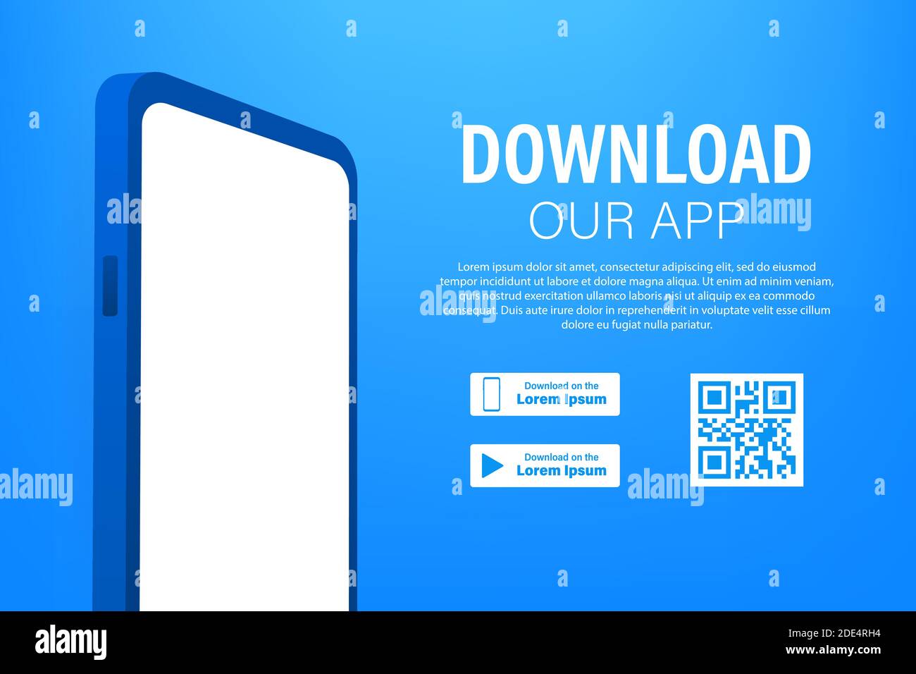 Download page of the mobile app. Empty screen smartphone for you app ...