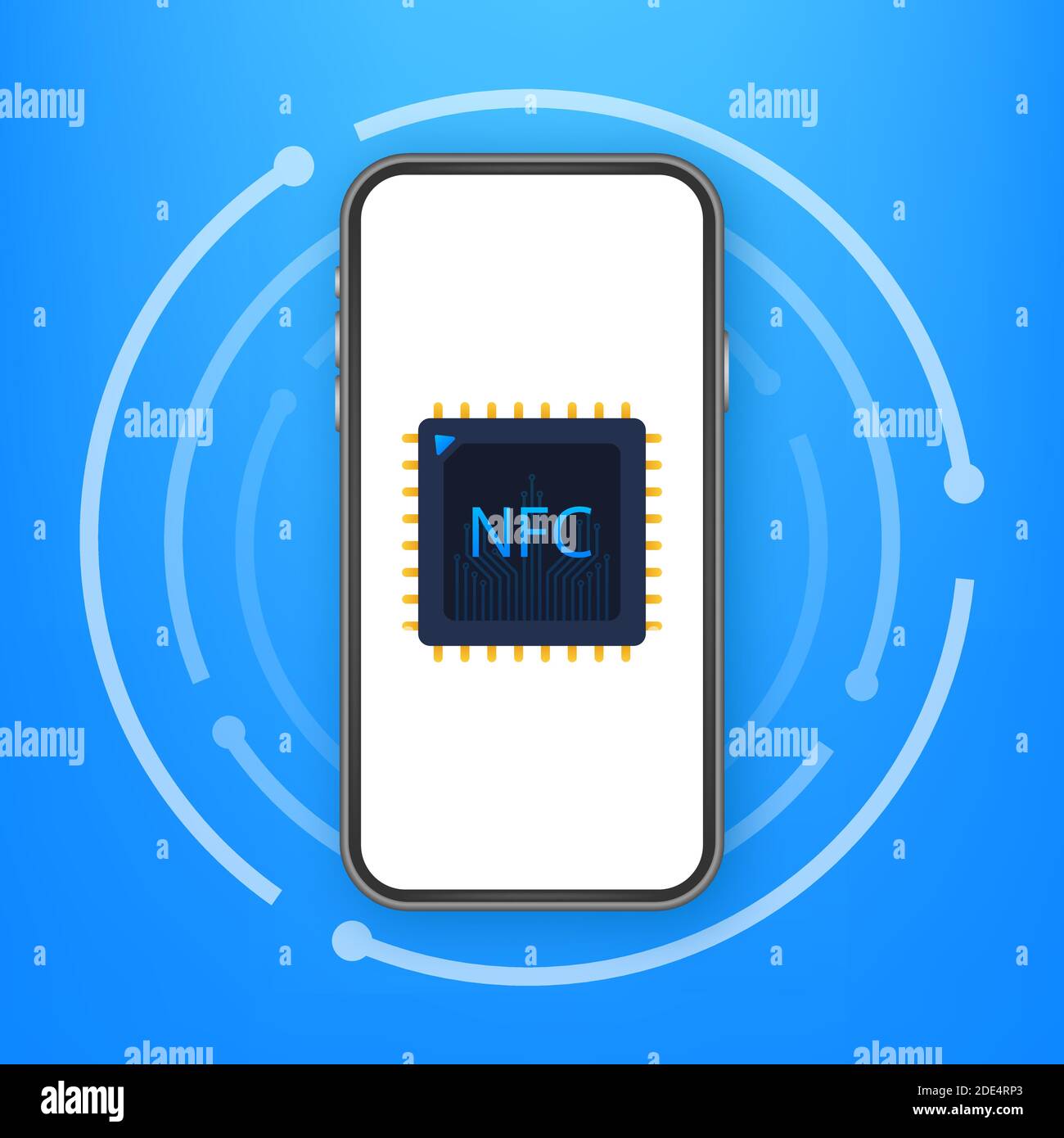 Contactless wireless pay sign logo. NFC technology. Vector stock ...