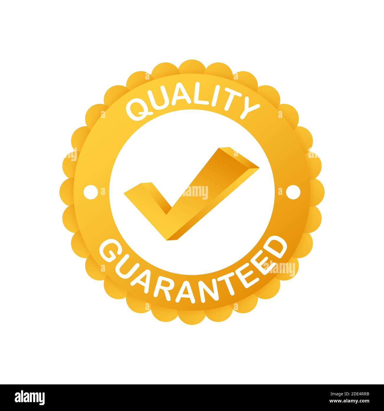 Quality guaranteed. Check mark. Premium quality symbol. Vector stock