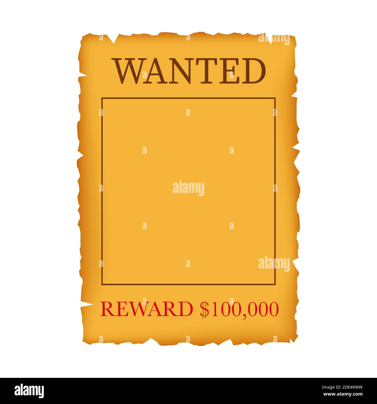 Wanted, dead or alive. Wild west, grunge, old poster on wooden planks. Vector stock illustration Stock Vector