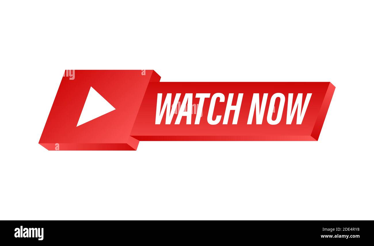 Watch live Badge, icon, stamp, logo. Vector illustration Stock Vector