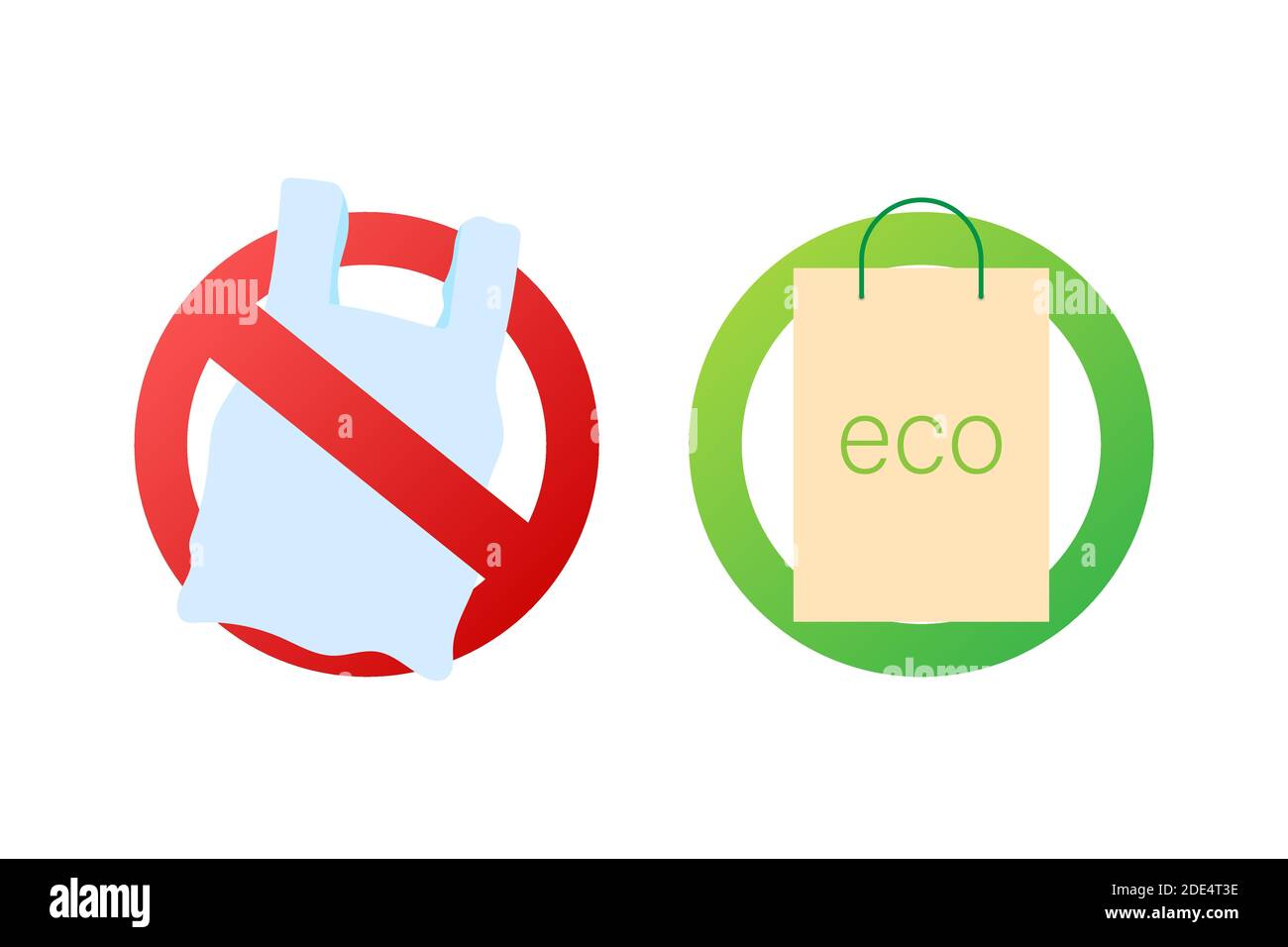 Say no to plastic bags poster. The campaign to reduce the use of plastic  bags to put. Vector stock illustration Stock Vector Image & Art - Alamy