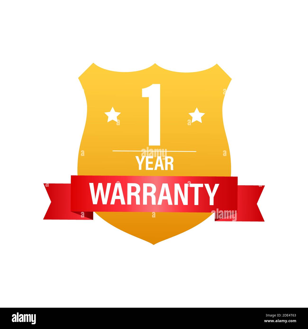 1 Year warranty. Support service icon. Vector stock illustration. Stock Vector