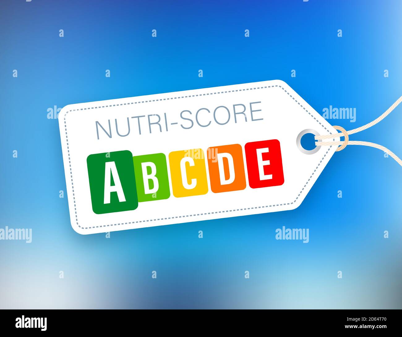 Nutri score for packaging design. Logo, icon, label. Vector stock illustration. Stock Vector