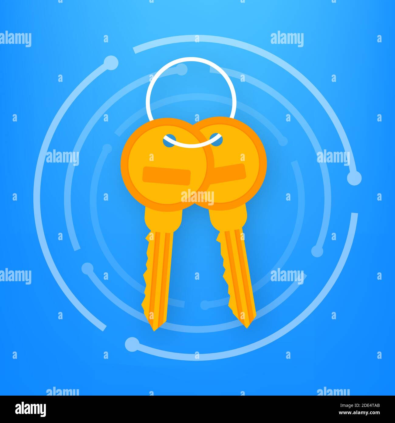 Bunch of Keys Icon on white background. Vector illustration Stock ...
