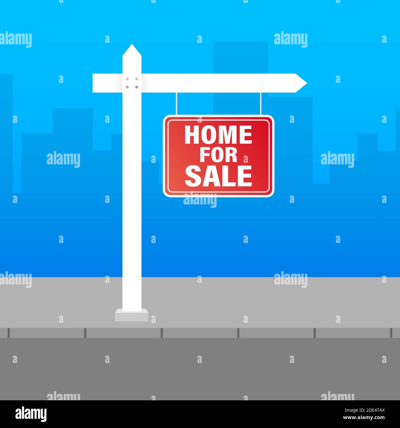 Sale tag. Home for sale sign for marketing design. Vector stock