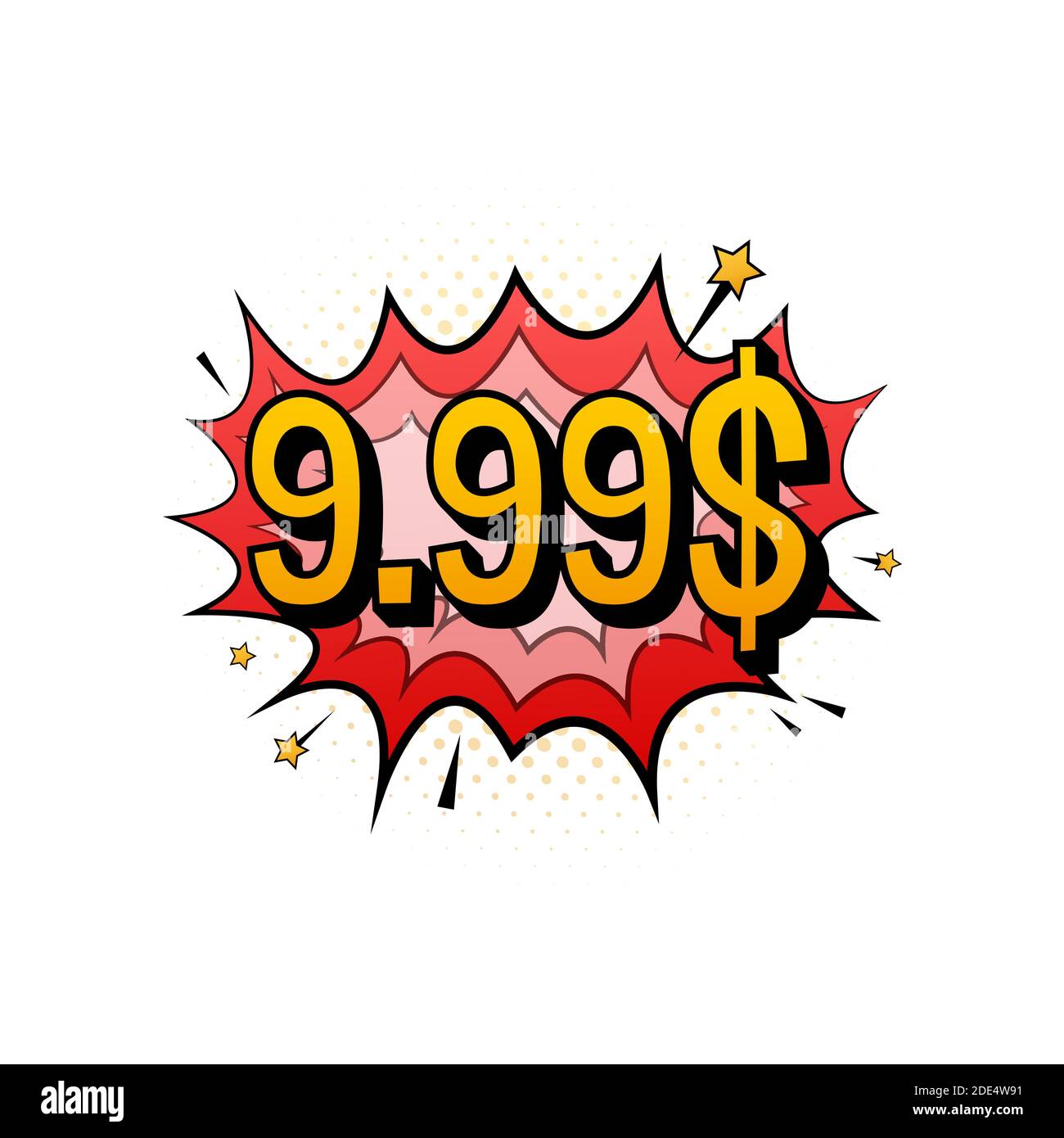 Discount sticker. Template with 99 only. Vector template design. Sale,  price tag. Sale banner badge. Special offer price sign. Vector stock Stock  Vector Image & Art - Alamy
