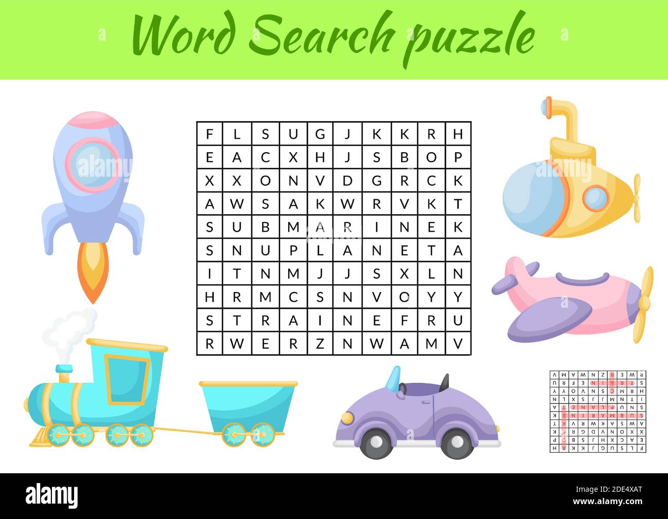 Game template word search puzzle of animals for children with pictures ...