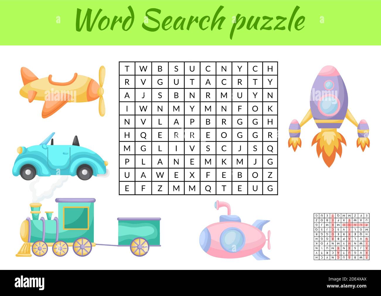 Game template word search puzzle of animals for children with pictures ...