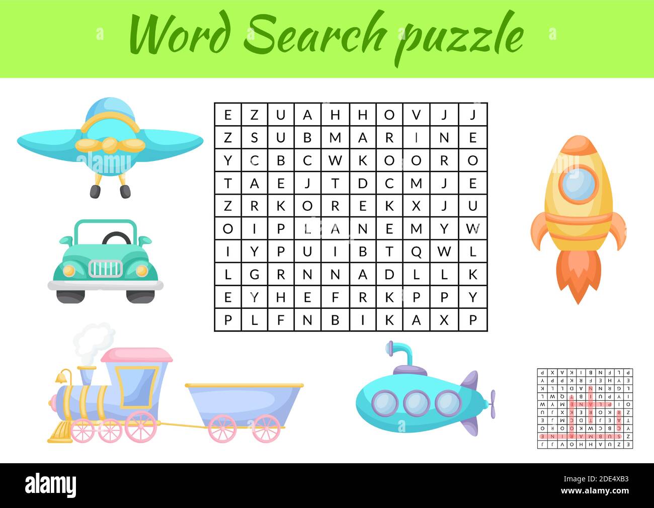 Game template word search puzzle of animals for children with pictures ...