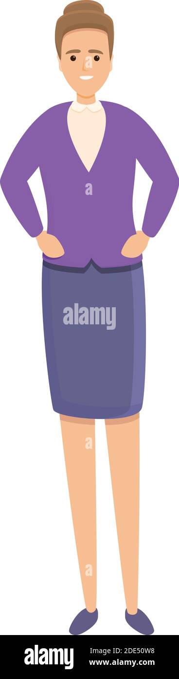 Successful business woman smiling icon. Cartoon of successful business ...