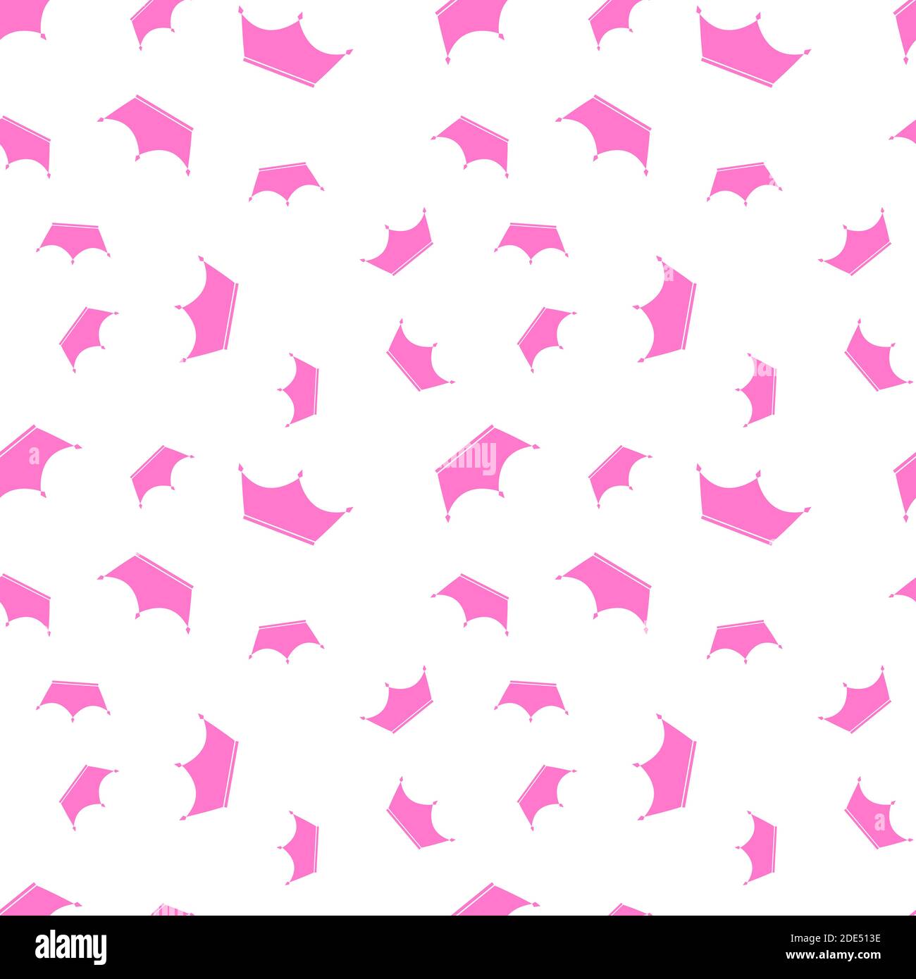 Pink Crown Princess Seamless Pattern Background. Vector Illustration EPS10 Stock Vector