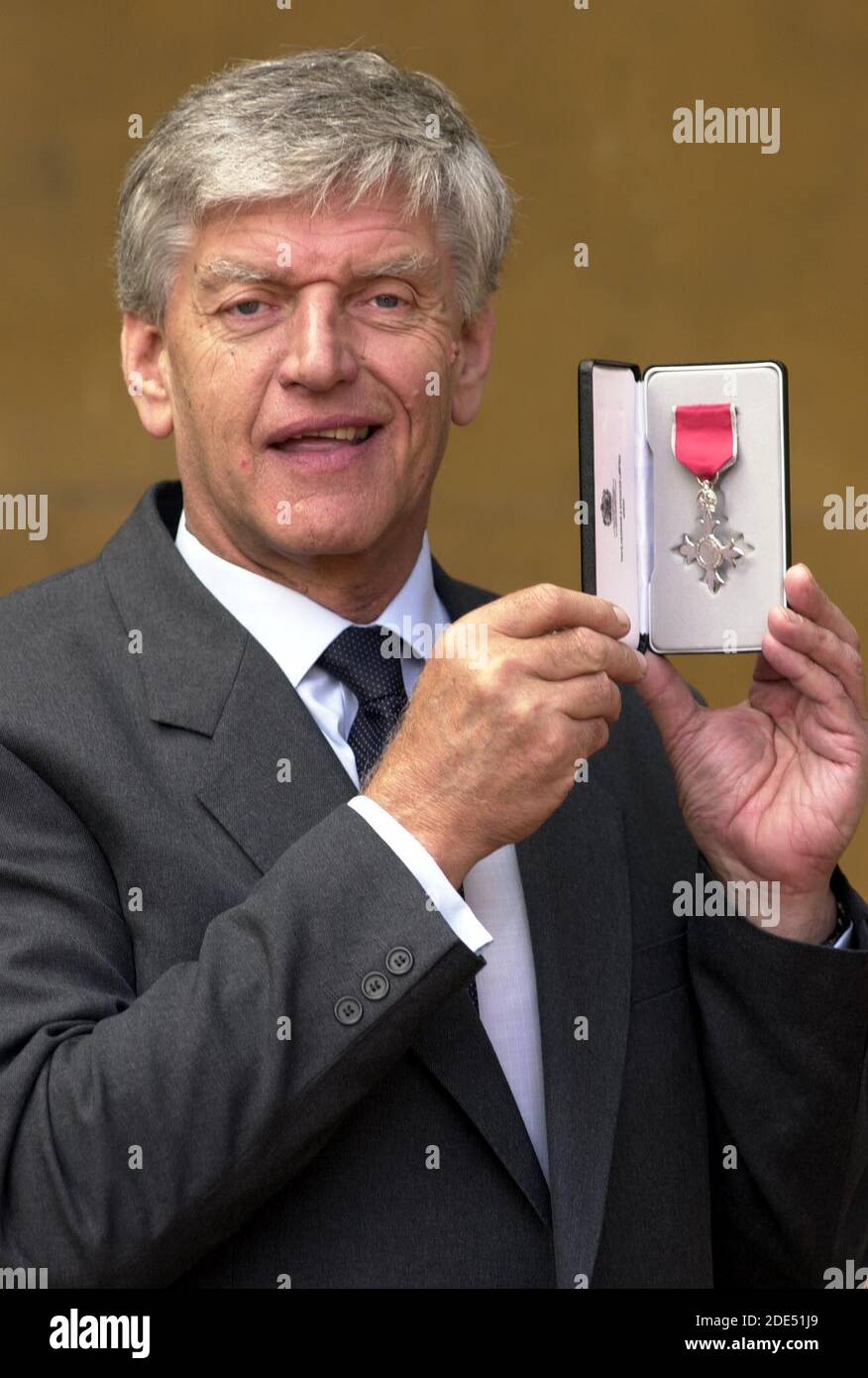 File photo dated 06/06/20 of actor Dave Prowse after receiving a MBE for services to charity and road safety from Britain's Queen Elizabeth II at Buckingham Palace in London. Dave Prowse, the Bristol actor who played Darth Vader in the original Star Wars trilogy, has died aged 85. Stock Photo