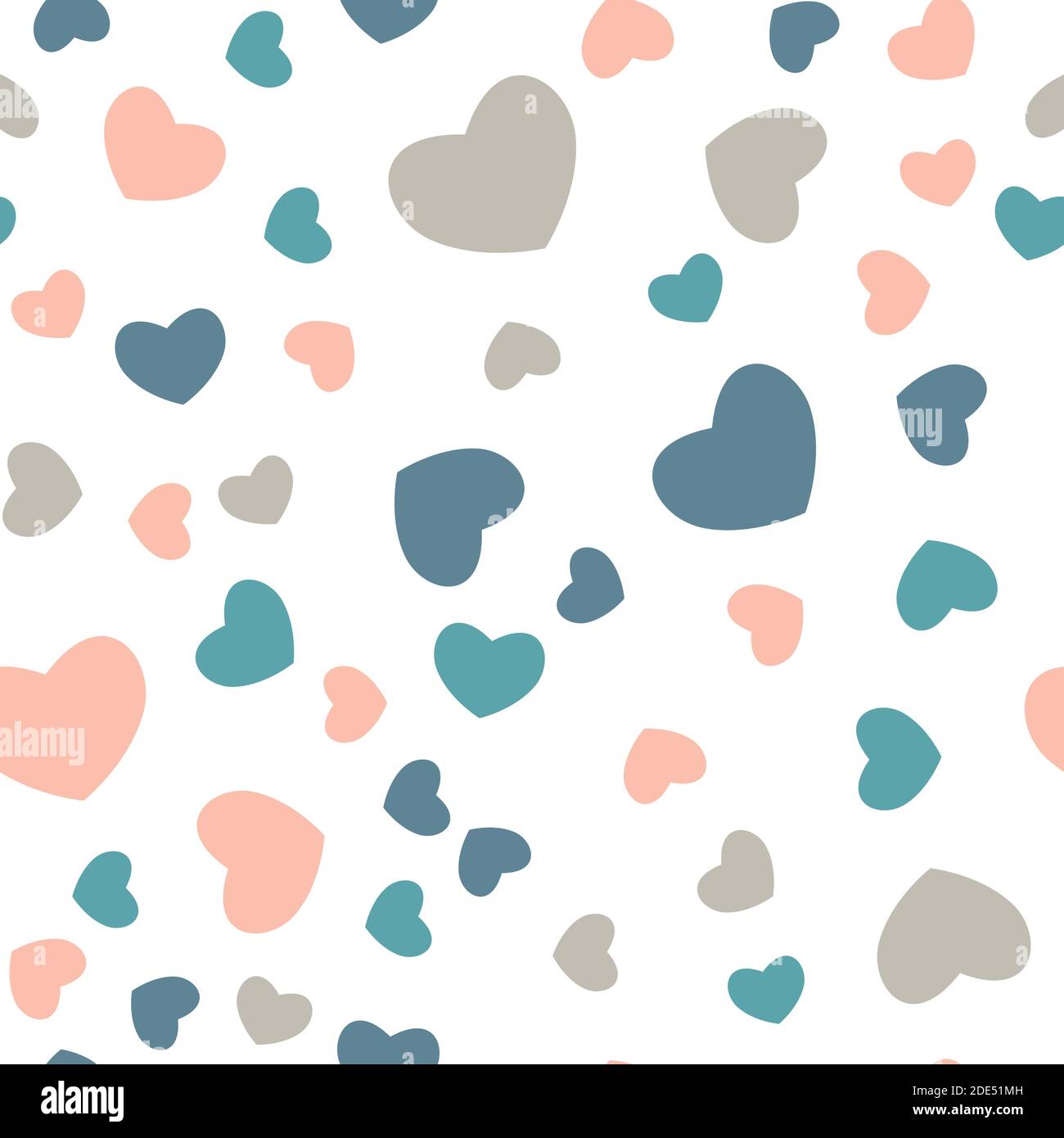 Heart Love Seamless Pattern Background Vector Illustration Stock Vector ...