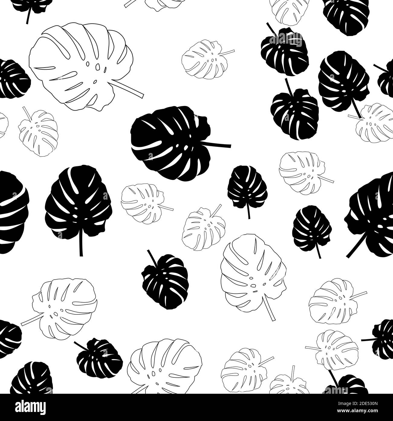 Abstract leaf monsters Seamless Pattern Background Vector Illustration ...