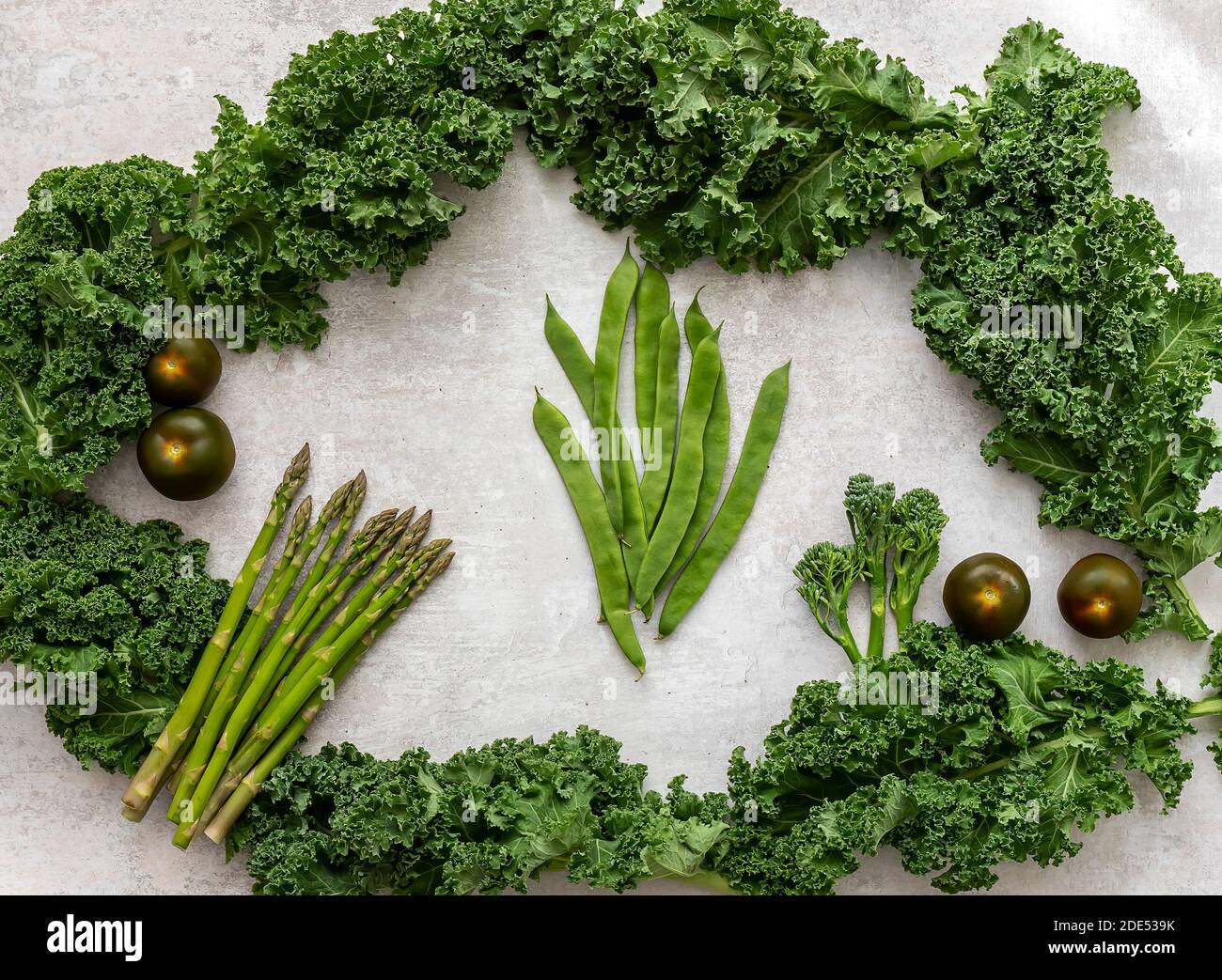 Green vegetables and leafy food background. Healthy eating green ...