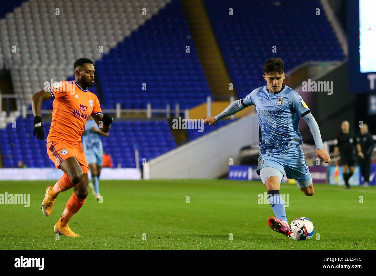 Ryan Giles #18 of Coventry City crosses the ball Stock Photo