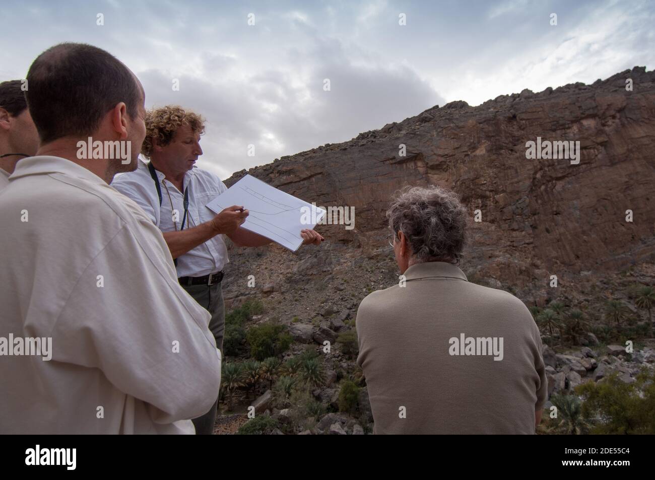 geologists training for oil exploration in oman mountains Stock Photo ...