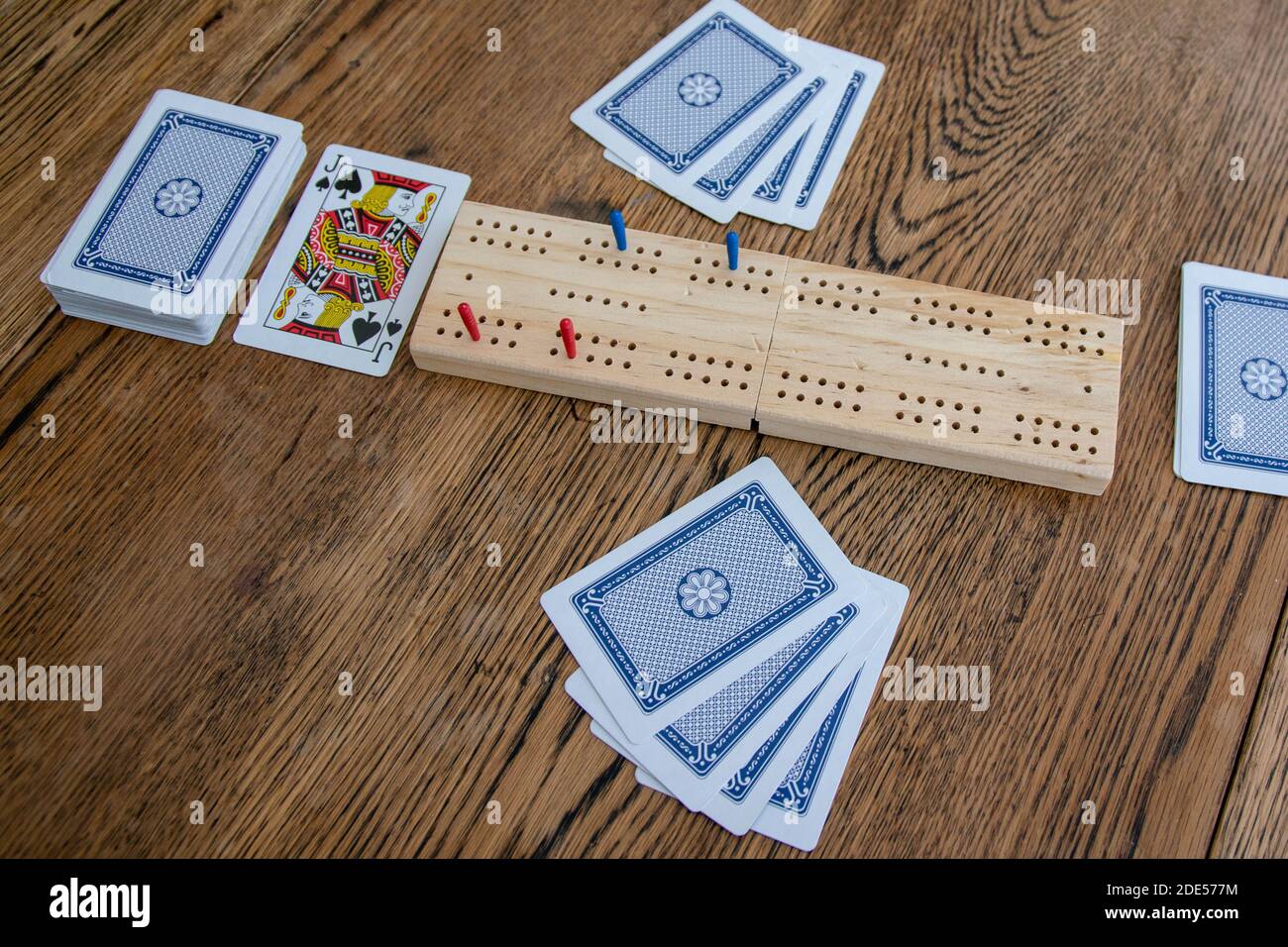 Cribbage, or crib, is a card game traditionally for two players that  involves playing and grouping cards in combinations which gain points.  Points are Stock Photo - Alamy