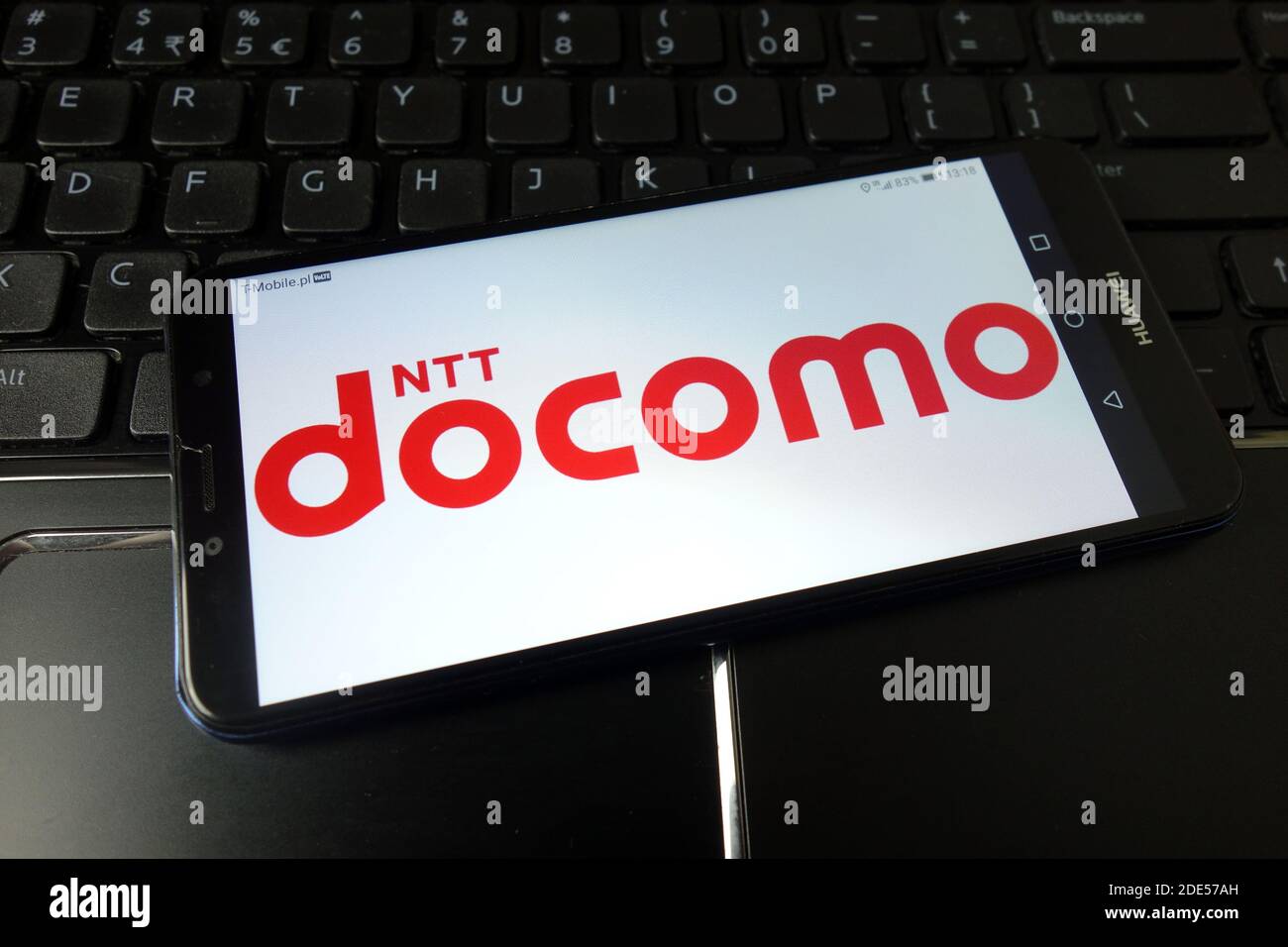 KONSKIE, POLAND - January 11, 2020: Ntt Docomo Inc company logo displayed on mobile phone Stock Photo