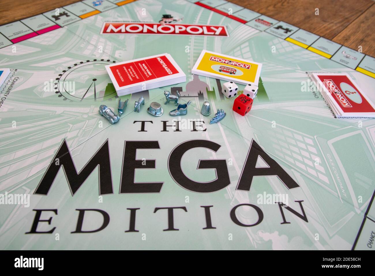 Newley released Mega Edition Monopoly. New twist on classic fast-dealing  property trading board game (Hasbro games). Financial, banking, buying  proper Stock Photo - Alamy