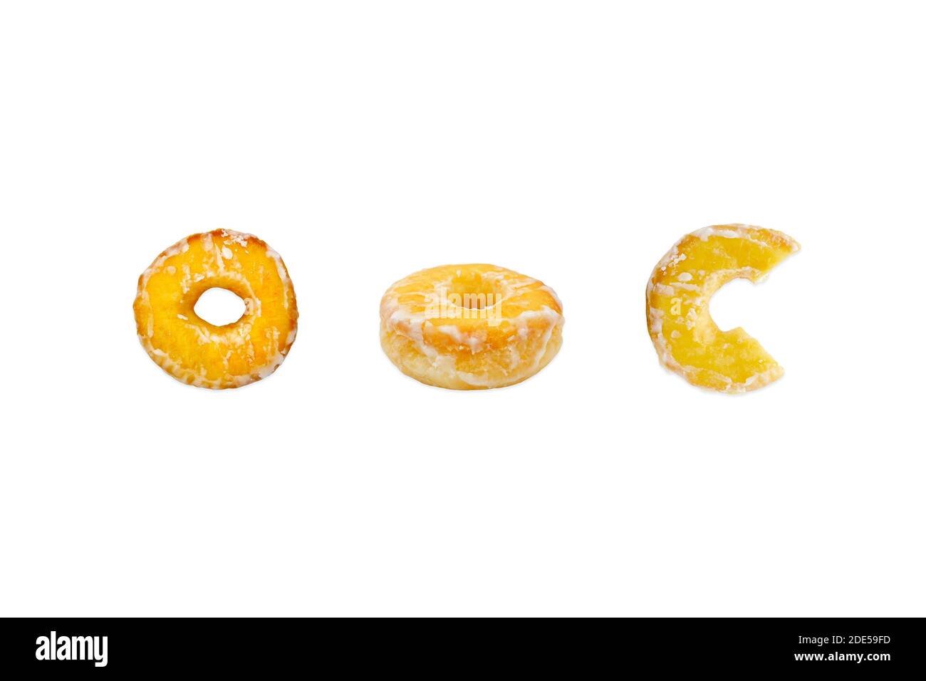Doughnuts isolated on white background Stock Photo