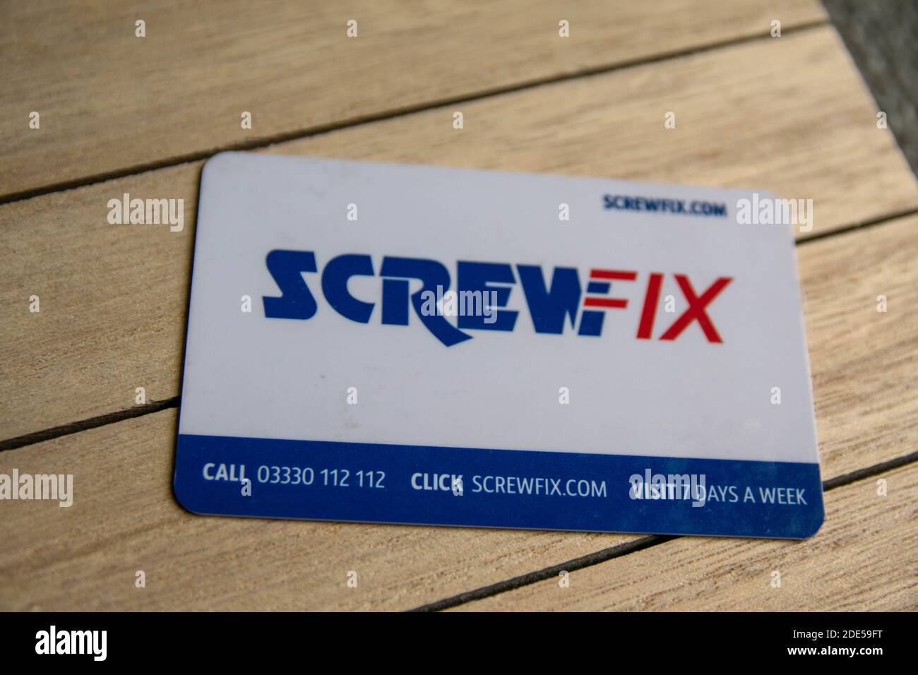 Durham, UK 24 May 2020 Isolated Screwfix membership loyalty card