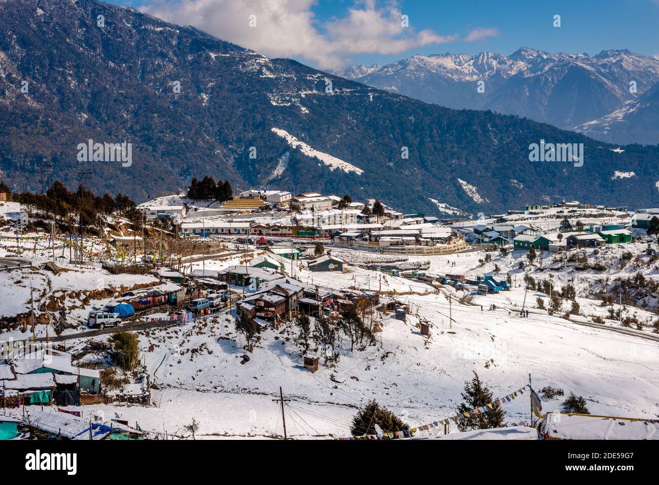 Photo of Snow covered Tawang, Arunachal Pradesh, North East India Stock Photo