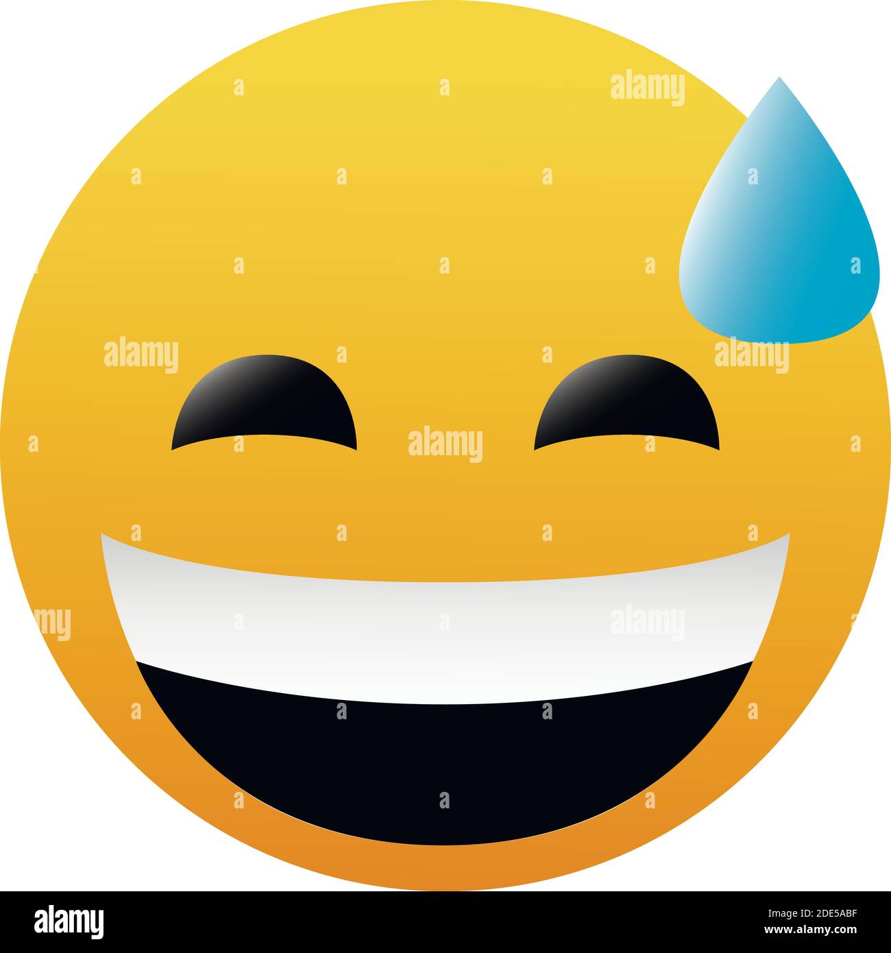 Smiling Face With open mouth and cold sweat Emoticon Emoji Sign Face for  Social network and apps Stock Vector Image & Art - Alamy
