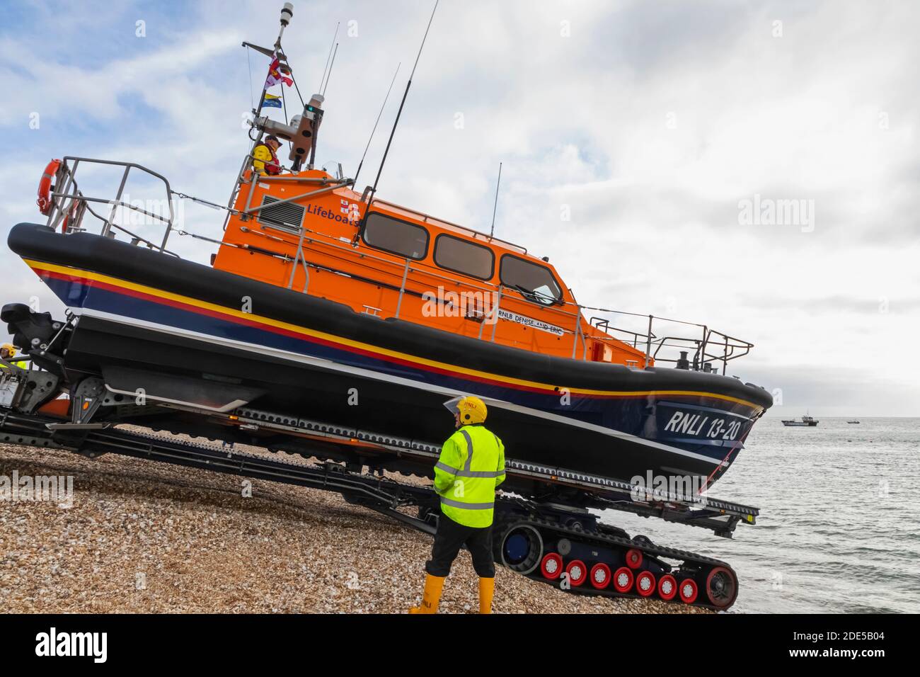England, West Sussex, Chichester, Selsey Bill, The RNLI Selsey Bill Lifeboat Stock Photo