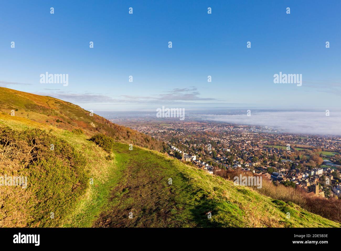 A view of North Hill and Great Malvern from the old Donkey trail
