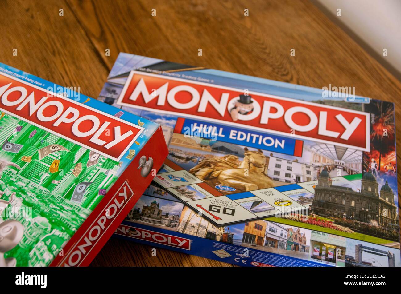 Hull, UK 5 April 2020 Hull edition of Monopoly, the classic fast