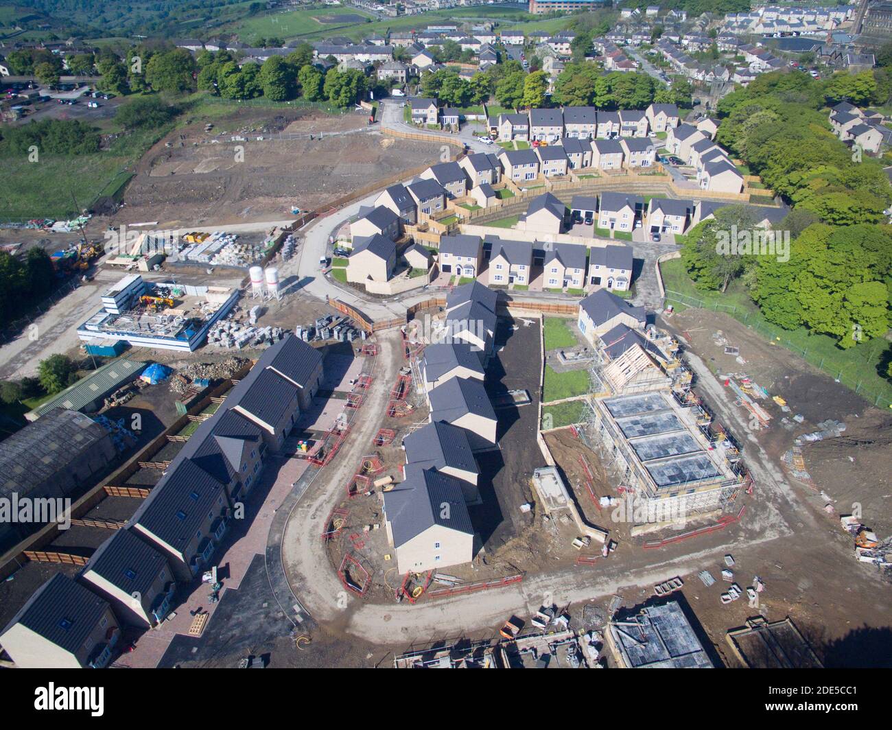 Building Homes Queensbury West Yorkshire Stock Photo Alamy