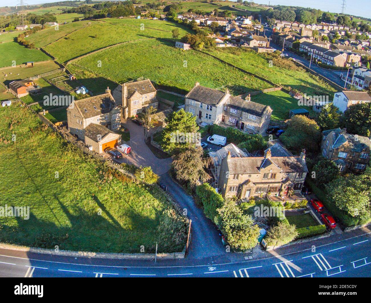 Building Homes Queensbury West Yorkshire Stock Photo Alamy