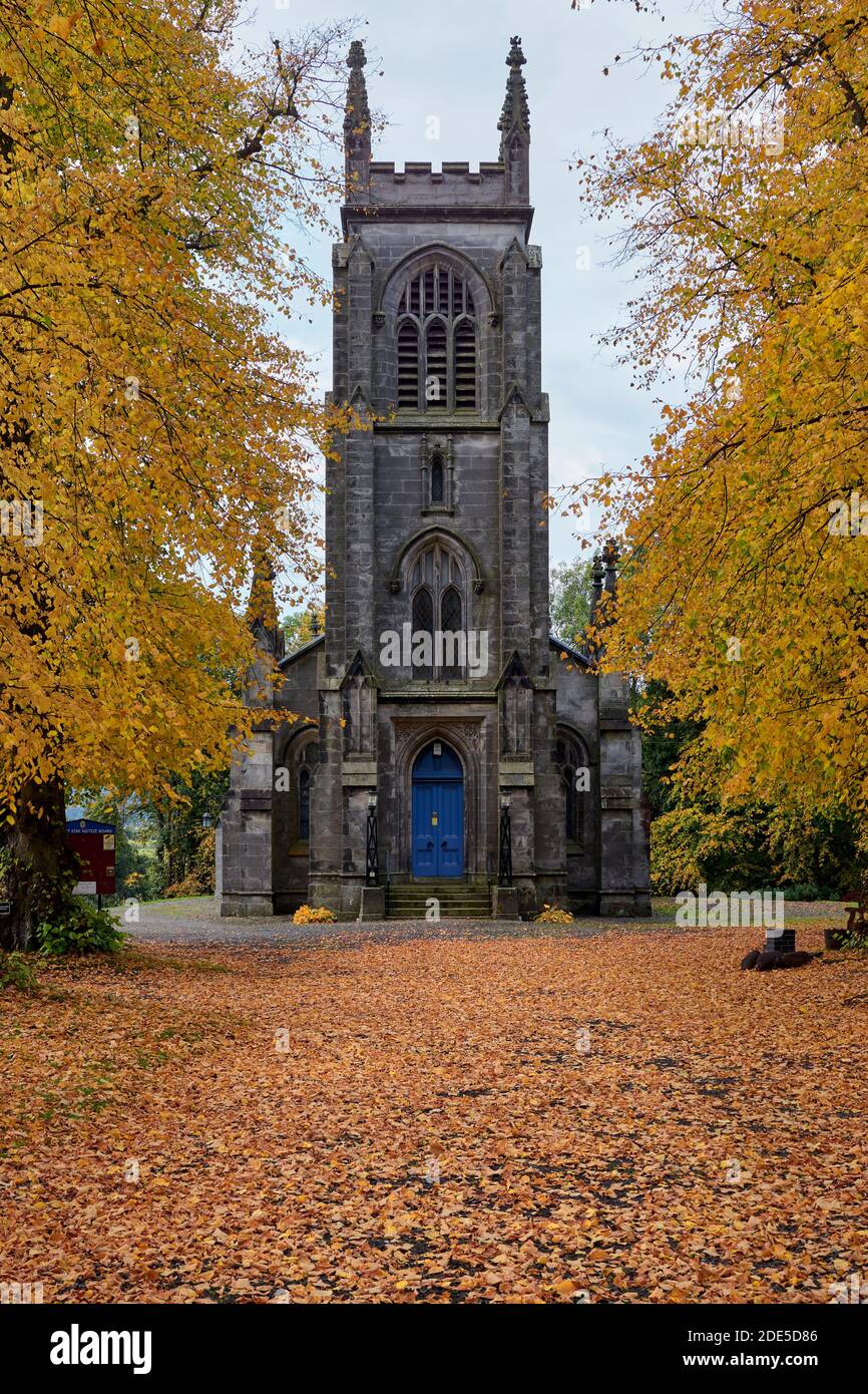 Lecropt Kirk Parish Church, Bridge of Allan, Stirling, Scotland.  Belonging to the Church of Scotland. Stock Photo
