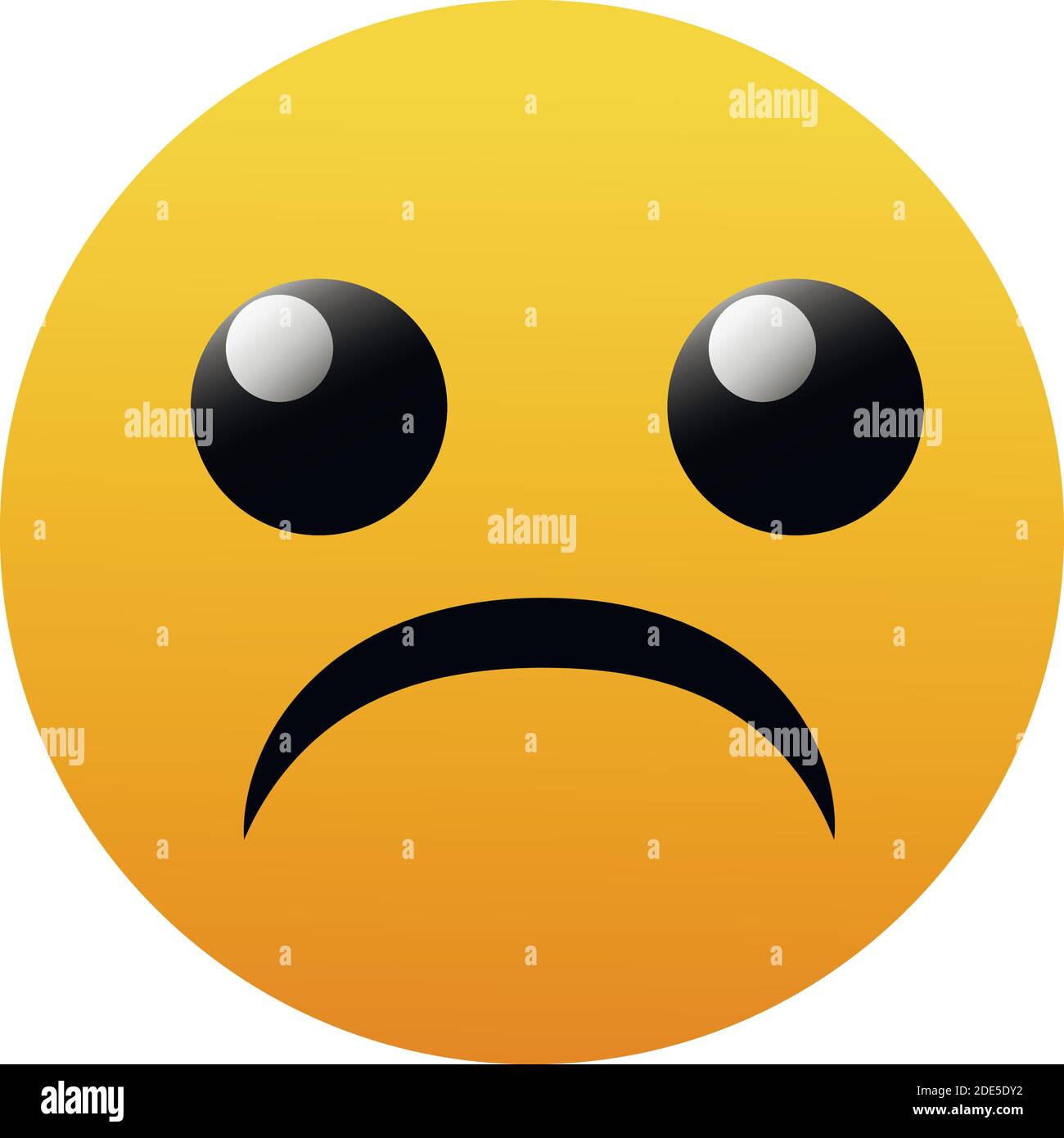 Sad emoji icon vector vectors Cut Out Stock Images & Pictures - Alamy