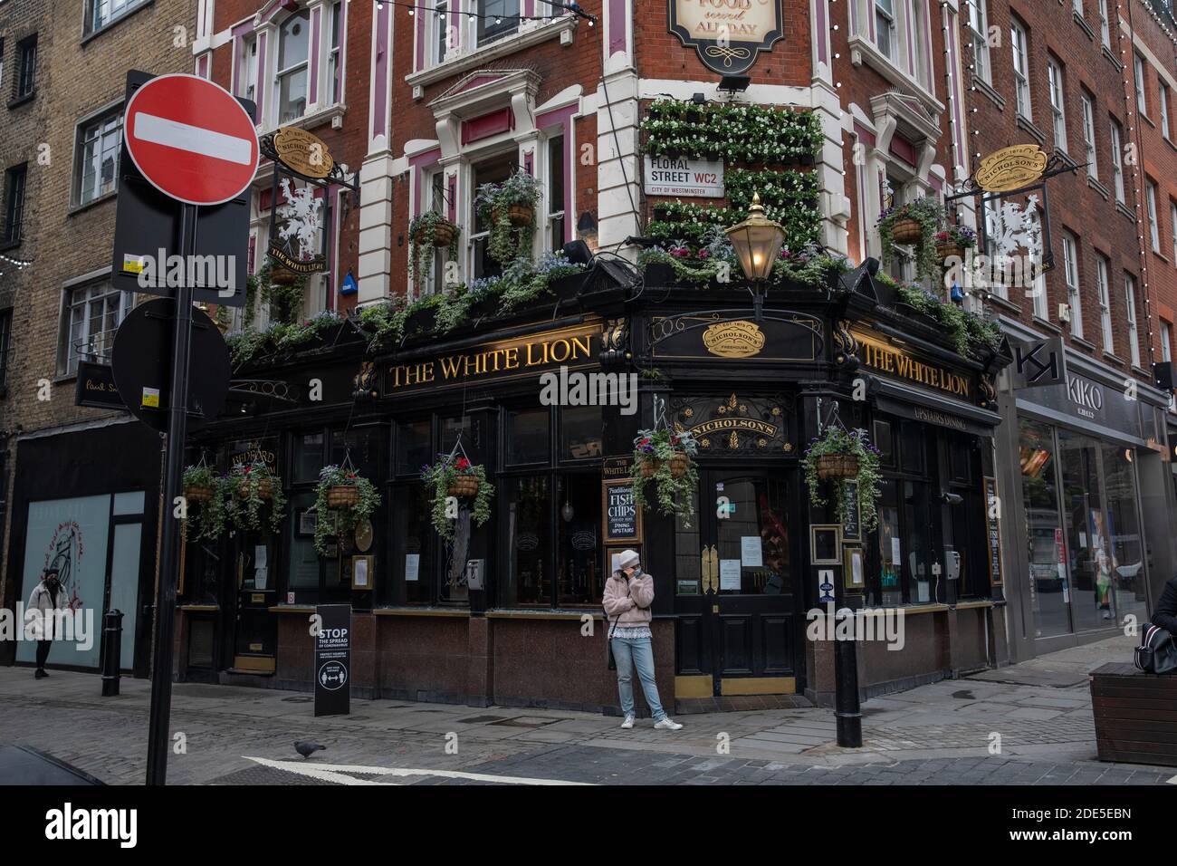 Covent Garden in London awaits the end of Coronavirus Lockdown#2 at Christmas time when businesses can get back to opening as normal, London, UK Stock Photo