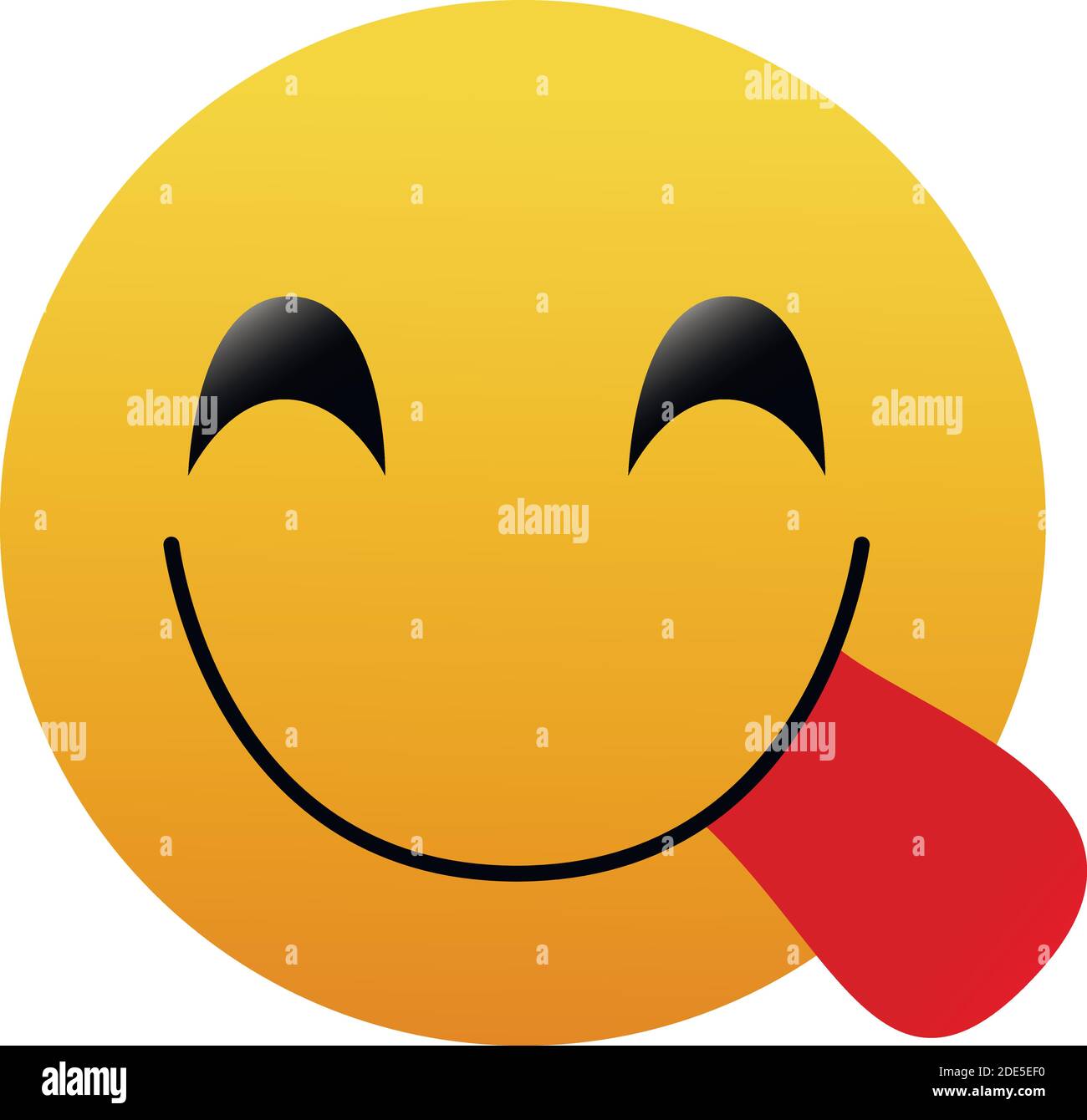 Hungry emoticon or emoji symbol. Yummy yellow smiley in a flat design on  white background. Vector emoticon tasty icon Stock Vector Image & Art -  Alamy