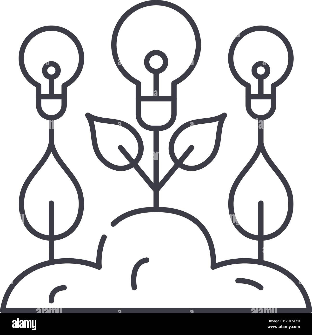 Generate multiple ideas icon, linear isolated illustration, thin line