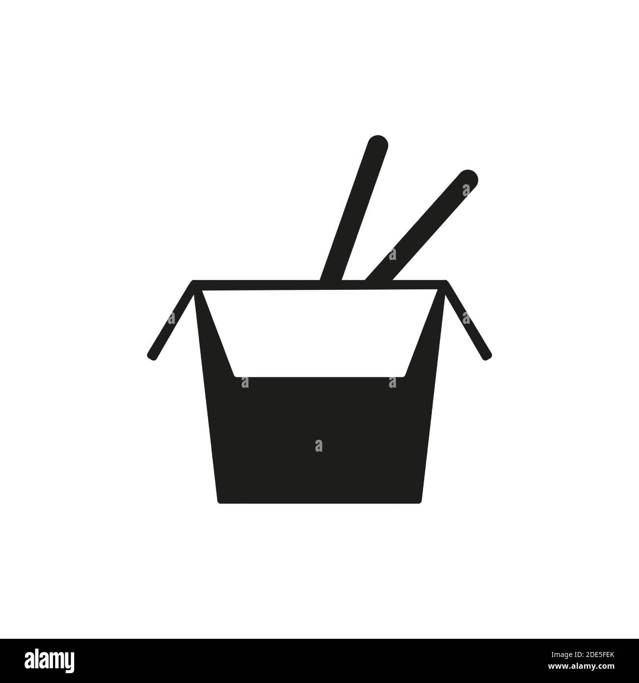 wok box icon element of fast food icon for mobile concept and web apps.  Thin line