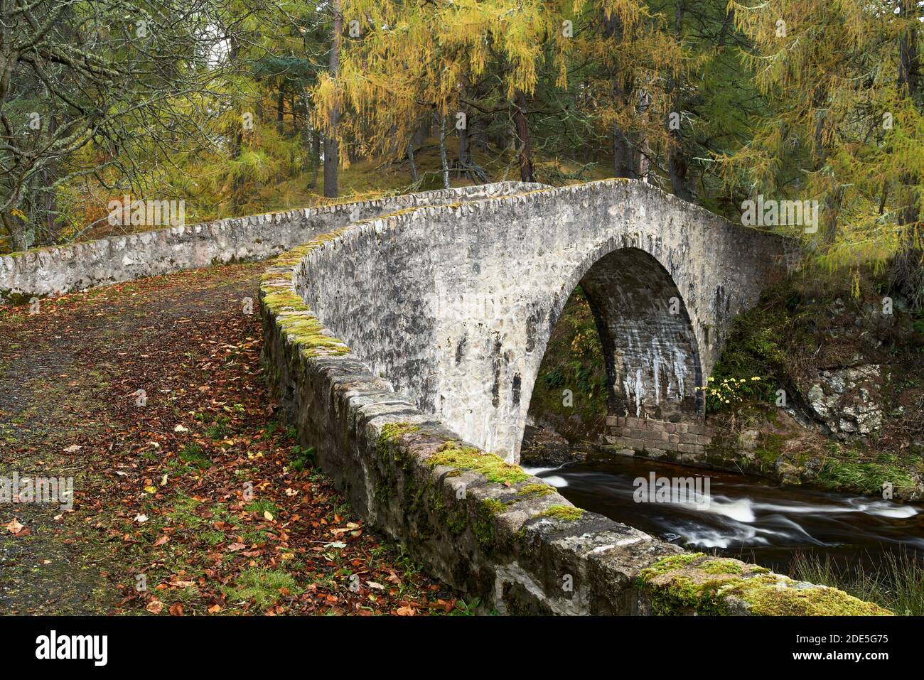 Poldullie Bridge, Strathdon, Aberdeenshire, Scotland Stock Photo
