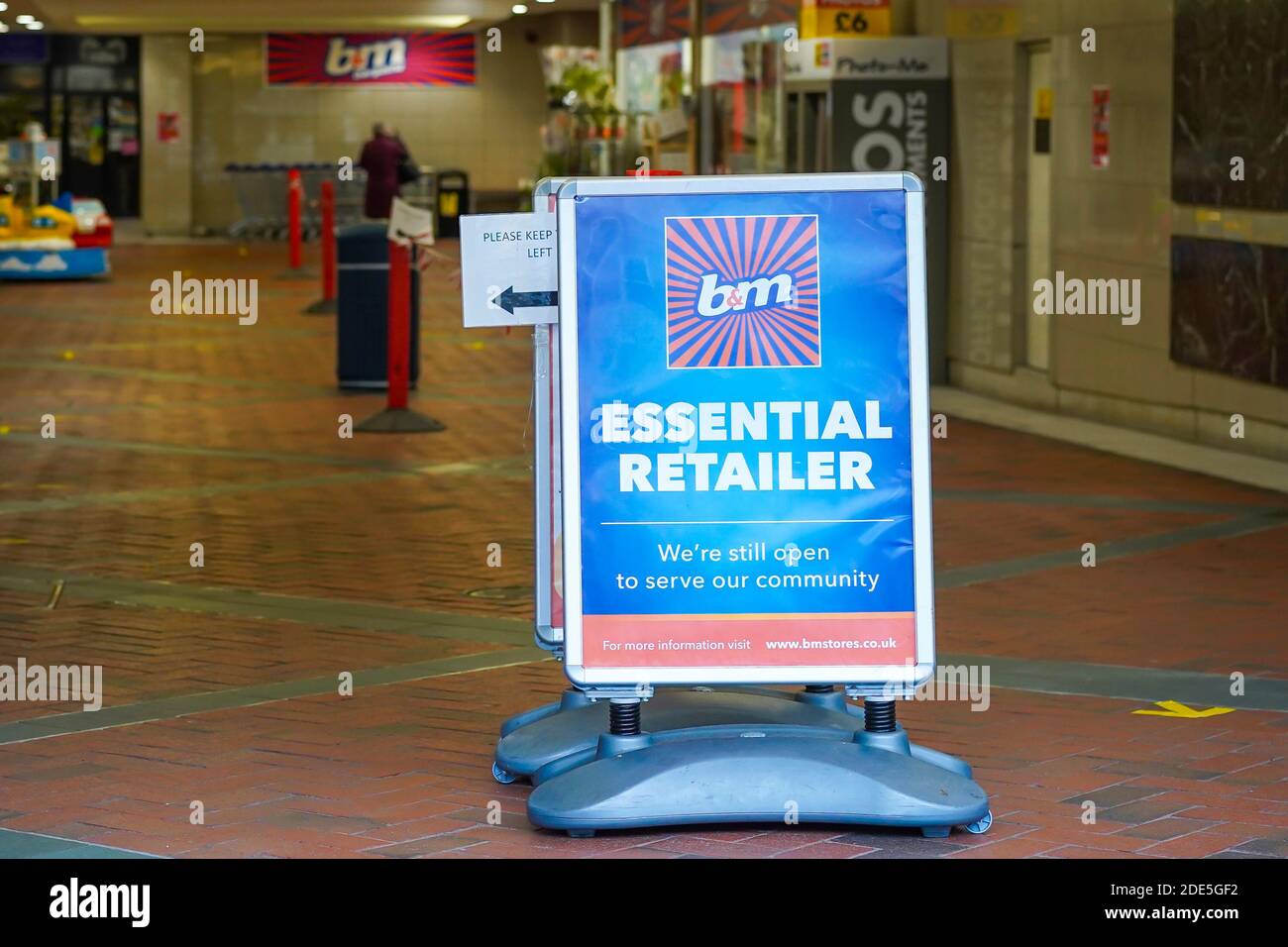 Kidderminster, UK. November 2020. Lockdown 2 in England, but many