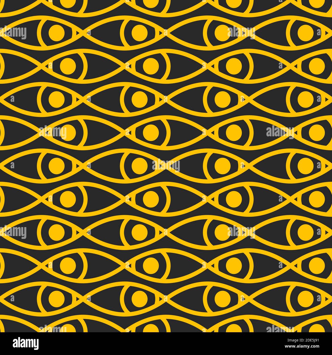 Fish or eyes abstract geometric pattern. Print with eyes Stock Vector ...