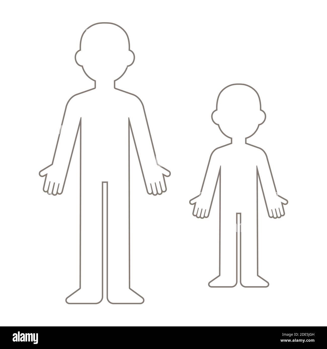 https://c8.alamy.com/comp/2DE5JGH/simple-cartoon-blank-body-template-adult-and-child-figure-outline-isolated-vector-clip-art-illustration-2DE5JGH.jpg