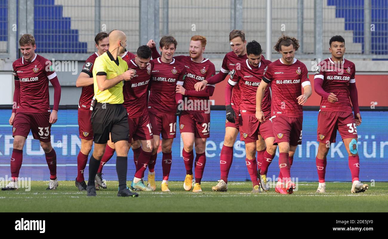 Firo 29 11 2020 Football 3rd Bundesliga Season 2020 2021 Msv Duisburg Dynamo Dresden Patrick Weihrauch Dresden Jubilation To 0 2 Usage Worldwide Stock Photo Alamy