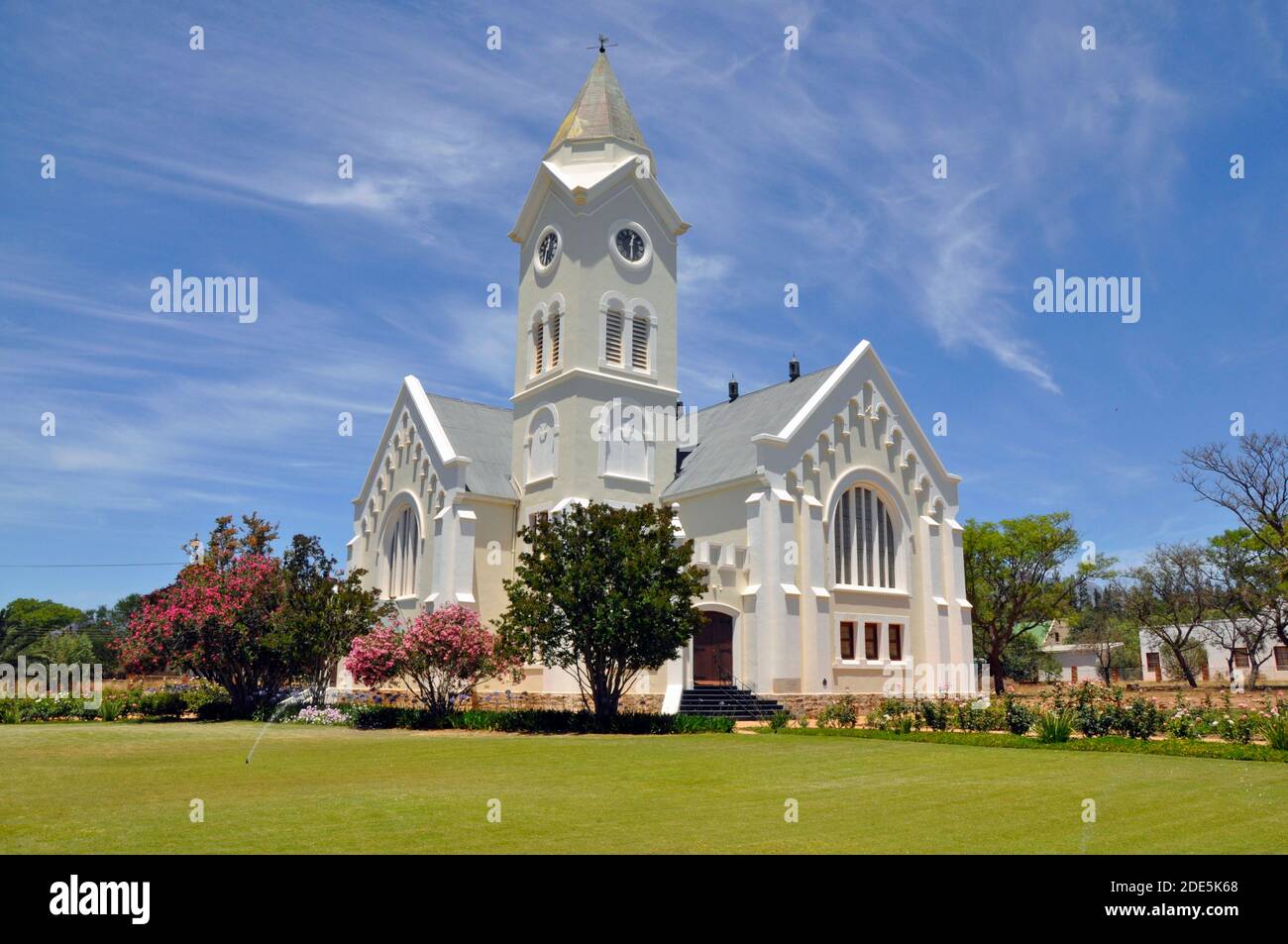 The Dutch Reformed Church in McGregor. The village was originally called Lady Grey but was renamed in 1904 after its pastor, the Rev. Andrew McGregor. Stock Photo