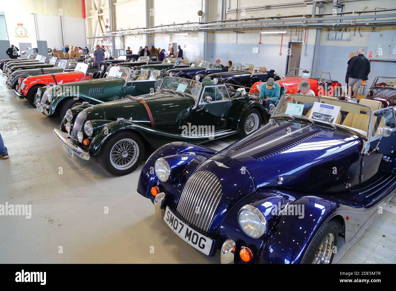 Classic roadsters exhibited at RAF Benson, Oxfordshire, UK Stock